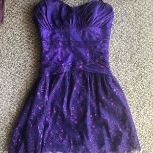 Sparkly Purple Homecoming Dress